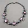 Image 3 : Pink Cat's Eye & Hematite Necklace and Anklet  Set