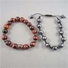 Image 1 : Red Tiger's Eye Stone Bracelet & Adjustable Hematite Bracelet