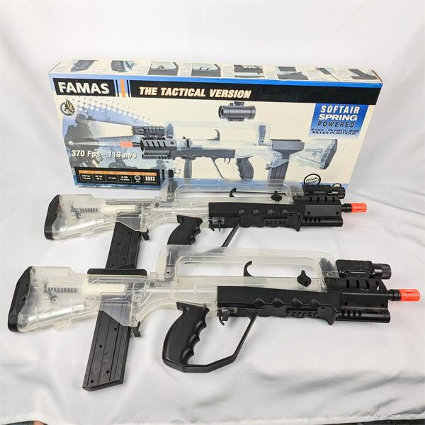 Set of 2 Famas Air Soft Rifle Guns with Original Boxes