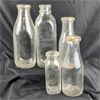 Image 1 : Set of 5 Vintage Milk Bottles 