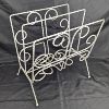 Image 2 : Vintage Iron Twisted Wire Magazine Rack 