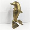 Image 2 : Large Brass Dolphin Statue