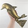 Image 3 : Large Brass Dolphin Statue