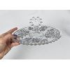Image 2 : Set of 6 Roly Poly Silverware Glasses with Overlay and Silver Overlay Tray