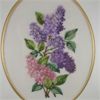 Image 2 : Lilac Octagon Framed Petit Point Artwork 14" x 11.5"