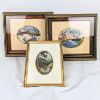 Image 1 : Set of 3 Framed & Matted Petit Point Artwork 