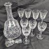 Image 1 : Crystal Decanter with 8 Wine Glasses