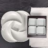Image 1 : Set 2 White Ceramic Divided Entertainment Serving Dishes