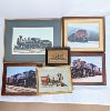 Image 1 : Set of 6 Framed Train Pictures