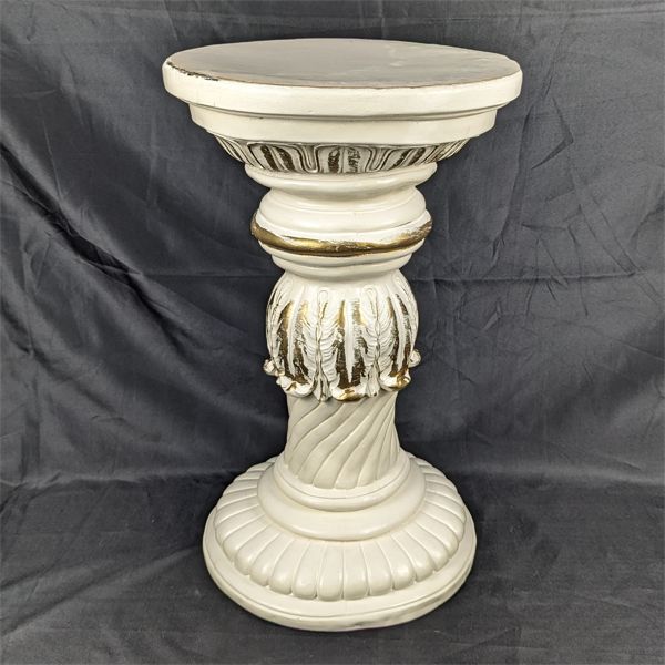 White Plaster Pedestal 20"