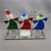 Image 2 : Stained Glass Santa Tea Light Candle Holder
