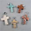 Image 1 : Set of 5 Gemstone Cross Pendants