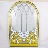Image 1 : Stained Glass Window with Yellow & White Floral Design