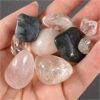 Image 1 : Lot of Polished Clear Quartz, Rose Quartz & Moss Agate Specimens