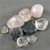 Image 2 : Lot of Polished Clear Quartz, Rose Quartz & Moss Agate Specimens