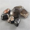 Image 2 : Lot of Polished Onyx & Raw Smoky Quartz Points