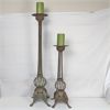 Image 1 : Set of 2 Tall Metal Candle Holders 