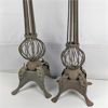 Image 2 : Set of 2 Tall Metal Candle Holders 