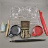 Image 1 : Vintage Glass Inkwell with Fountain Dip Pens and Nibs