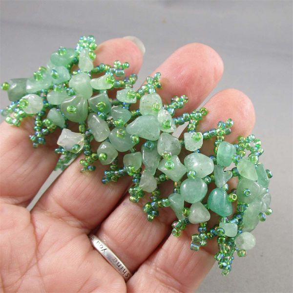 Gorgeous Aventurine Gemstone & Seed Bead Bracelet