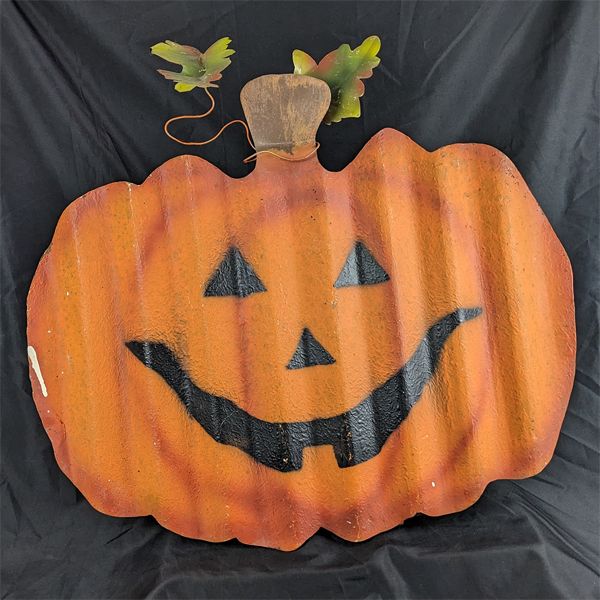 Tin Halloween Pumpkin Decoration
