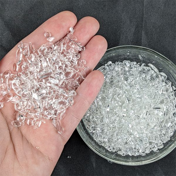 Lot of Clear Glass Chips - 1kg