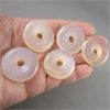 Image 2 : Set of 5 Agate Crystal Donut Beads 30mm