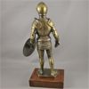 Image 2 : Vintage Brass Knight on Wood Base Sec. XV