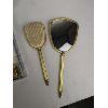 Image 2 : Beautiful 1950's Vanity Set with Brushes, Mirror, Jars and Mirrored Box