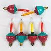 Image 1 : Set of 6 Vintage Christmas Bubble Lights Circa 1960 - Working!