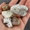 Image 1 : Lot of Raw Rainbow Moonstone & Polished Peach Moonstone