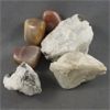Image 2 : Lot of Raw Rainbow Moonstone & Polished Peach Moonstone