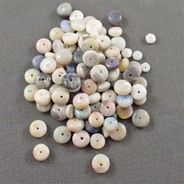 Lot of Australian Opal Rondelle Shaped Beads