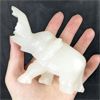 Image 2 : Lot of 2 Onyx Stone Elephants & An Onyx Stone Bull Statue