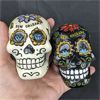 Image 2 : Set of 2 New Orleans Resin Sugar Skull Statues 