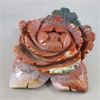 Image 2 : Large Red Jasper & Bloodstone Peony Flower 