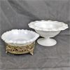 Image 3 : Lot of Milk Glass, Lamp & Kleenex Holder 