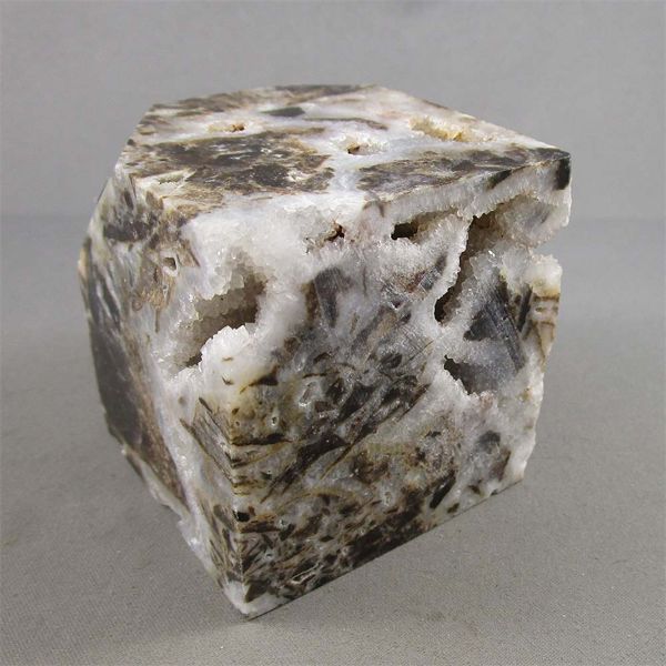Sphalerite and Quartz Geode Crystal Cube 2"