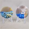 Image 1 : Agate Stone Discs with Polar Bear and Mermaid Pictures