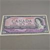 Image 1 : 1954 Ten Dollar Canadian Bank Note YD 7030573 Nice Bill
