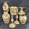 Image 1 : Lot of Decorative Brassware - Vases, Candle Holders, Pitcher