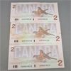 Image 2 : Set of 3 - 1986 Two Dollar Canadian Bank Notes - Nice Bills