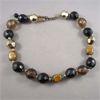 Image 2 : Set of 2 Gemstone Necklaces - Tiger's Eye and Mahogany Obsidian
