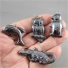 Image 2 : Set of 4 Hematite Gemstone Pendants - NEW