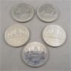 Set of 5 Canadian Dollar Coins - 1971, 1976, 1977, 1986, 1986