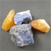 Image 1 : Lot of Raw Sodalite & Orange Calcite Specimens 