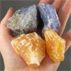 Image 2 : Lot of Raw Sodalite & Orange Calcite Specimens 