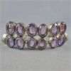 Image 1 : Amethyst Gemstone Bracelet  - Adjustable 7" to 8"