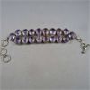 Image 2 : Amethyst Gemstone Bracelet  - Adjustable 7" to 8"