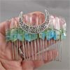 Image 2 : Aura Quartz Point with Crescent Moon Hair Comb